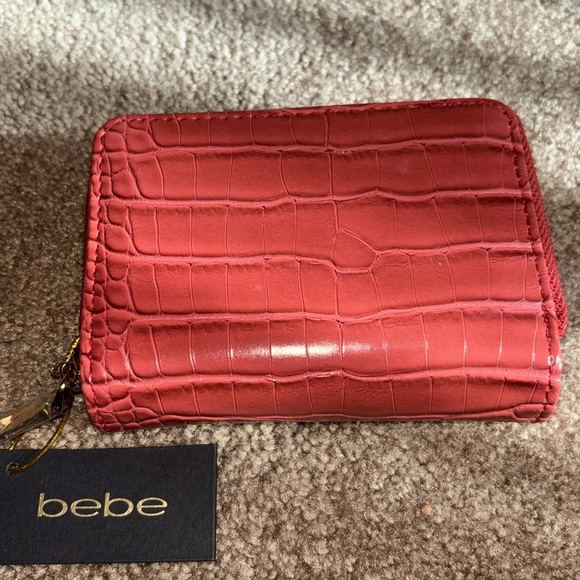 Bebe Red Croc-Embossed Wallet - Picture 3 of 12